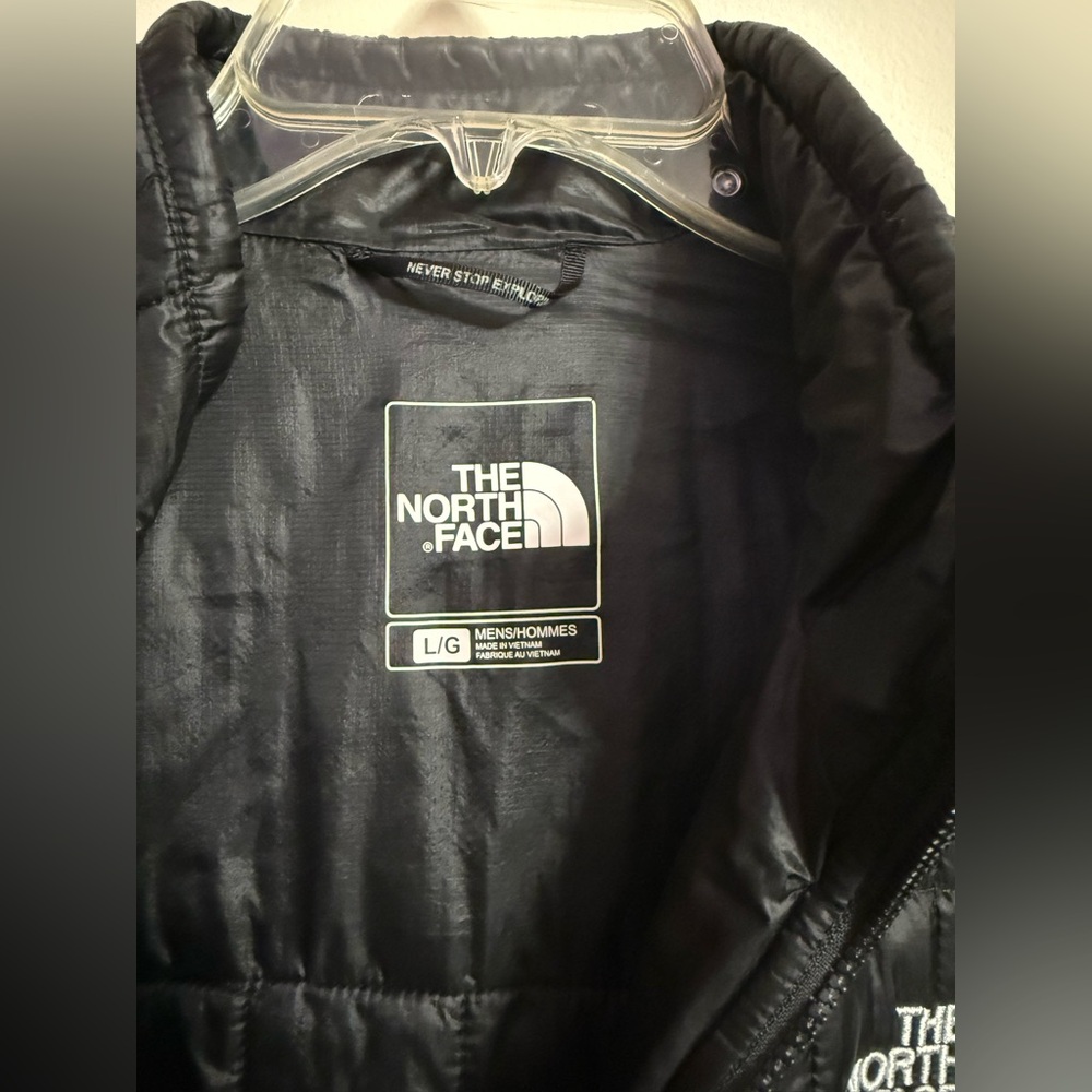 The North Face Black TNF Zip Up Thermoball Down Puffer Jacket Mens Size L - Picture 2 of 4